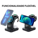 Base Carregador Sem Fio 5 em 1 com Relógio – Tecnologia, Estilo e Praticidade