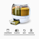 Organizador de Grãos Giratório com 6 Divisórias