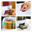 Organizador de Grãos Giratório com 6 Divisórias