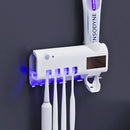 Suporte Esterilizador UV com Dispenser Automático de Creme Dental