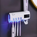 Suporte Esterilizador UV com Dispenser Automático de Creme Dental