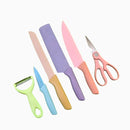 Conjunto de Facas 6 Peças Inox Colorido – Corte Preciso com Estilo e Durabilidade