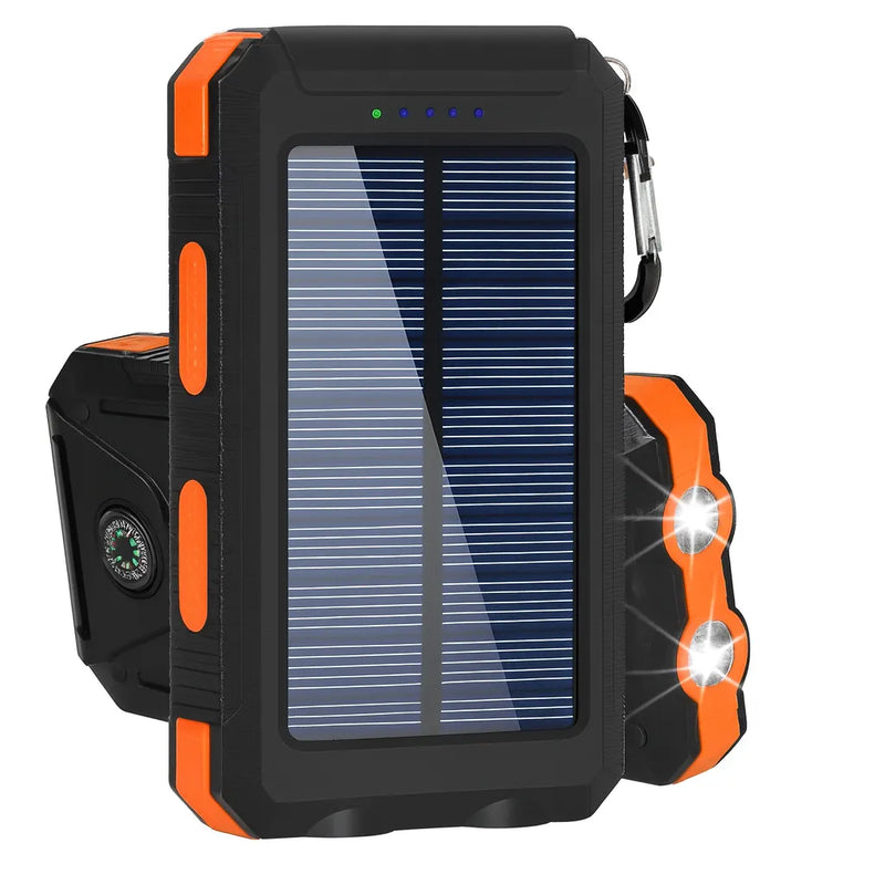 Power Bank Solar Portátil - Laranja