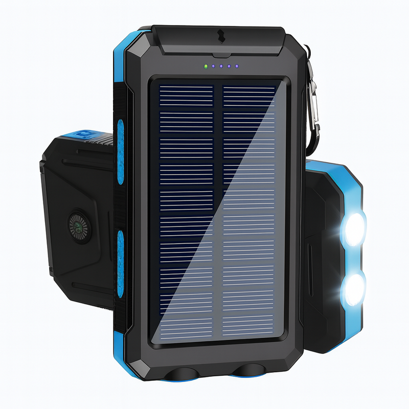 Power Bank Solar Portátil - Azul