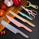 Conjunto de Facas 6 Peças Inox Colorido – Corte Preciso com Estilo e Durabilidade