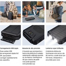 Power Bank Solar Portátil - Preto