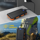 Power Bank Solar Portátil - Laranja